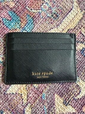 kate spade New York Black Leather Card Holder